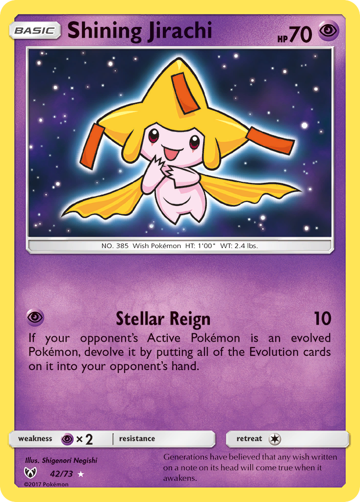 Shining Jirachi (42/73) [Sun & Moon: Shining Legends] | Pegasus Games WI