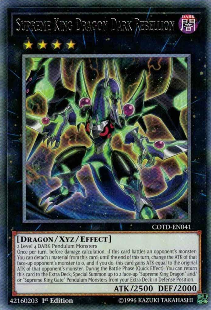 Supreme King Dragon Dark Rebellion [COTD-EN041] Rare | Pegasus Games WI