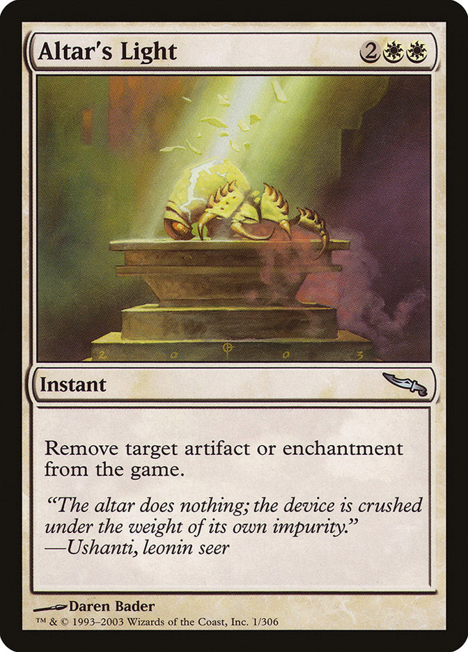 Altar's Light [Mirrodin] | Pegasus Games WI