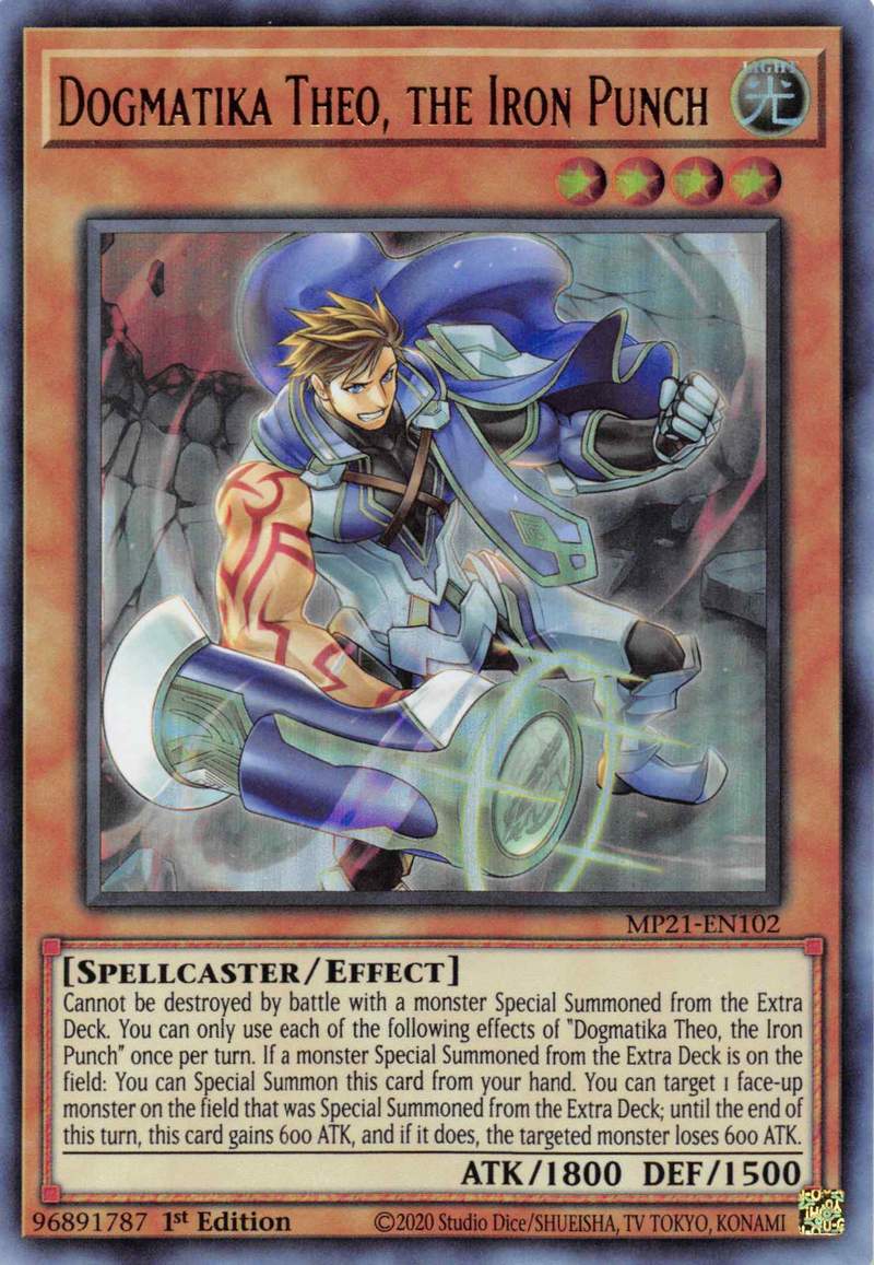 Dogmatika Theo, the Iron Punch [MP21-EN102] Ultra Rare | Pegasus Games WI