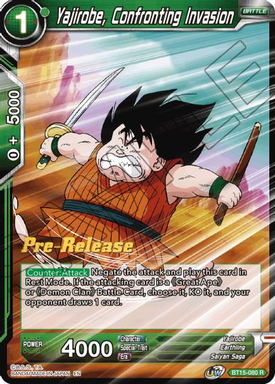 Yajirobe, Confronting Invasion (BT15-080) [Saiyan Showdown Prerelease Promos] | Pegasus Games WI