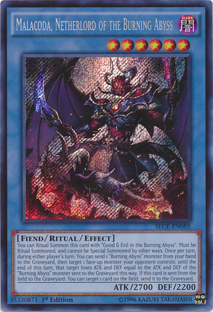 Malacoda, Netherlord of the Burning Abyss [SECE-EN085] Secret Rare | Pegasus Games WI