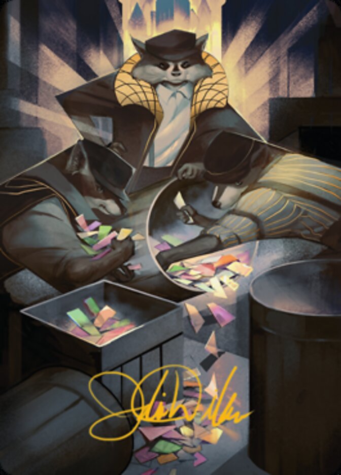 Masked Bandits Art Card (Gold-Stamped Signature) [Streets of New Capenna Art Series] | Pegasus Games WI