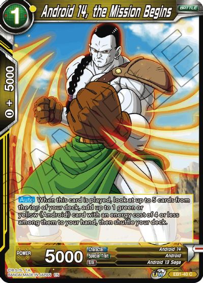 Android 14, the Mission Begins (EB1-40) [Battle Evolution Booster] | Pegasus Games WI