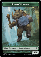 Thopter // Rhino Warrior Double-Sided Token [Murders at Karlov Manor Commander Tokens] | Pegasus Games WI
