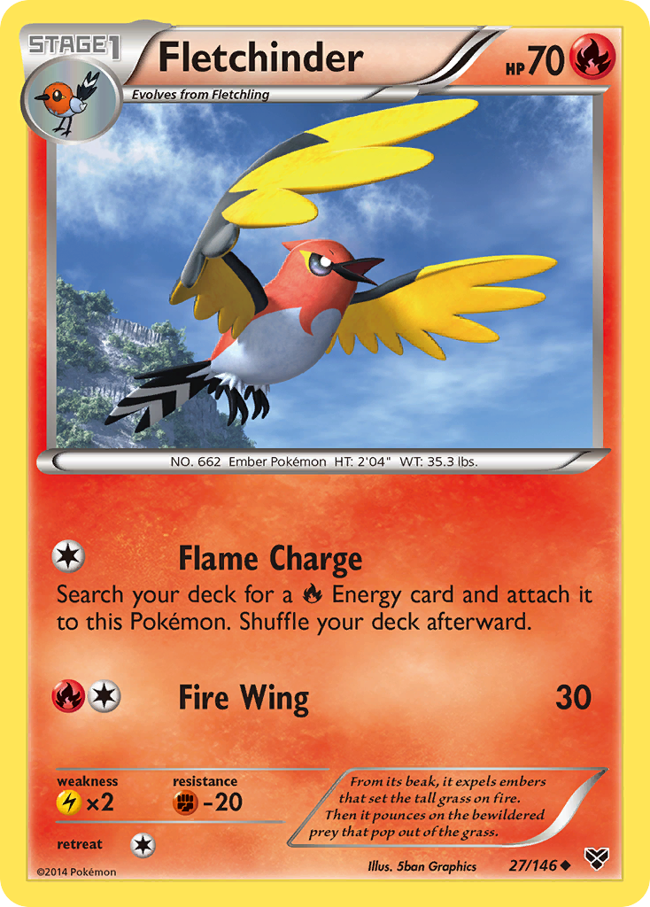 Fletchinder (27/146) [XY: Base Set] | Pegasus Games WI