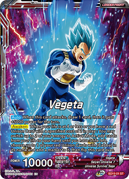Vegeta // SSB Vegeta, Spirit Boost Elite (Starter Deck Exclusive) (SD15-01) [Cross Spirits] | Pegasus Games WI