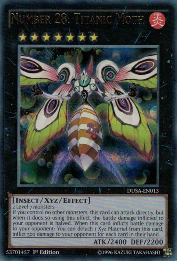 Number 28: Titanic Moth [DUSA-EN013] Ultra Rare | Pegasus Games WI