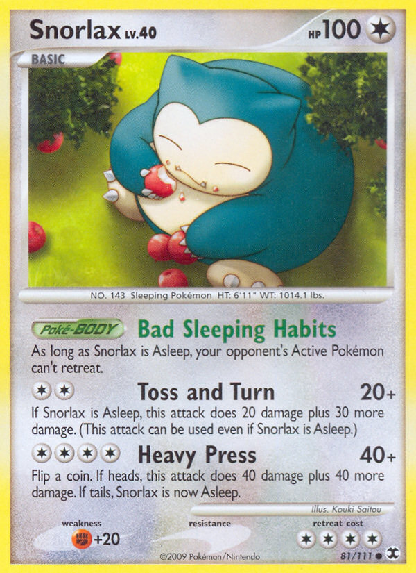 Snorlax (81/111) [Platinum: Rising Rivals] | Pegasus Games WI