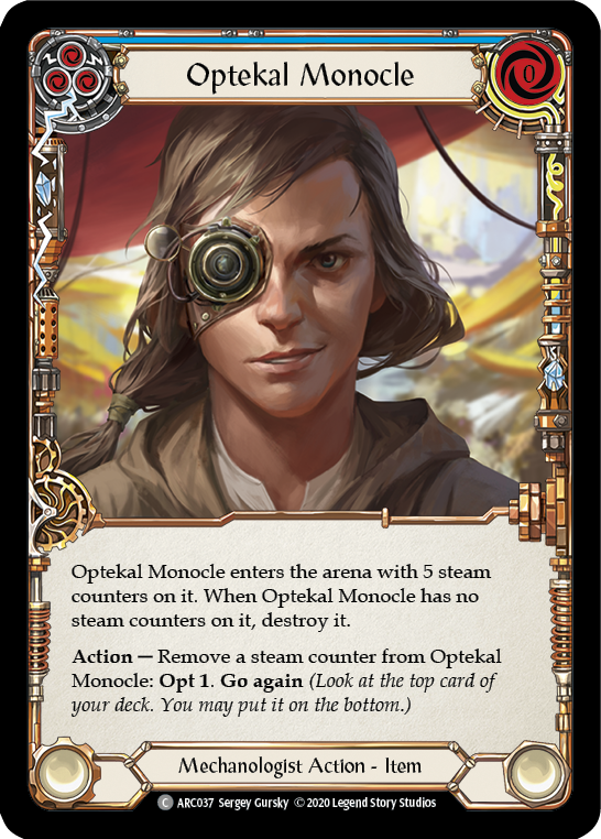 Optekal Monocle [ARC037] Unlimited Rainbow Foil | Pegasus Games WI