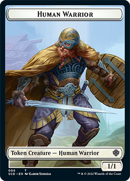 Insect // Human Warrior Double-Sided Token [Starter Commander Decks] | Pegasus Games WI