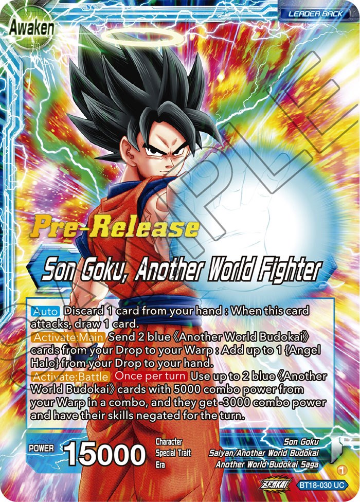 Son Goku // Son Goku, Another World Fighter (BT18-030) [Dawn of the Z-Legends Prerelease Promos] | Pegasus Games WI