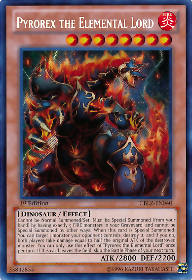 Pyrorex the Elemental Lord [CBLZ-EN040] Secret Rare | Pegasus Games WI