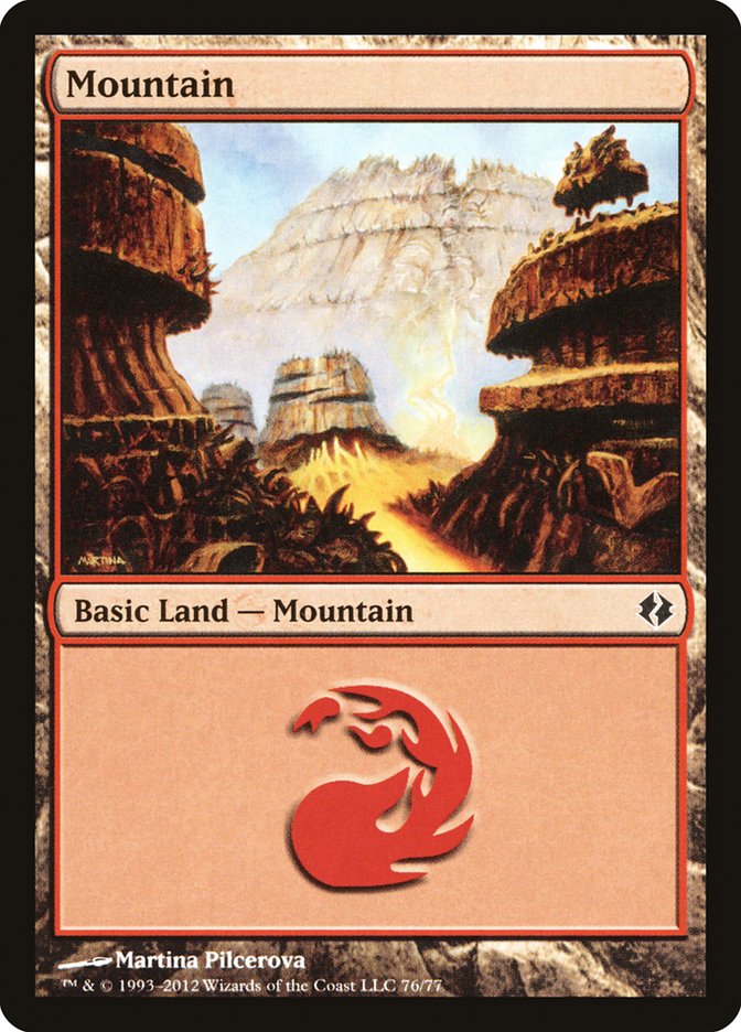 Mountain (76) [Duel Decks: Venser vs. Koth] | Pegasus Games WI