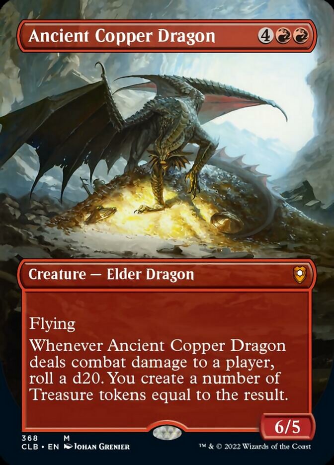 Ancient Copper Dragon (Borderless Alternate Art) [Commander Legends: Battle for Baldur's Gate] | Pegasus Games WI