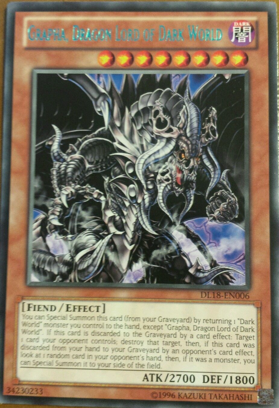 Grapha, Dragon Lord of Dark World (Green) [DL18-EN006] Rare | Pegasus Games WI