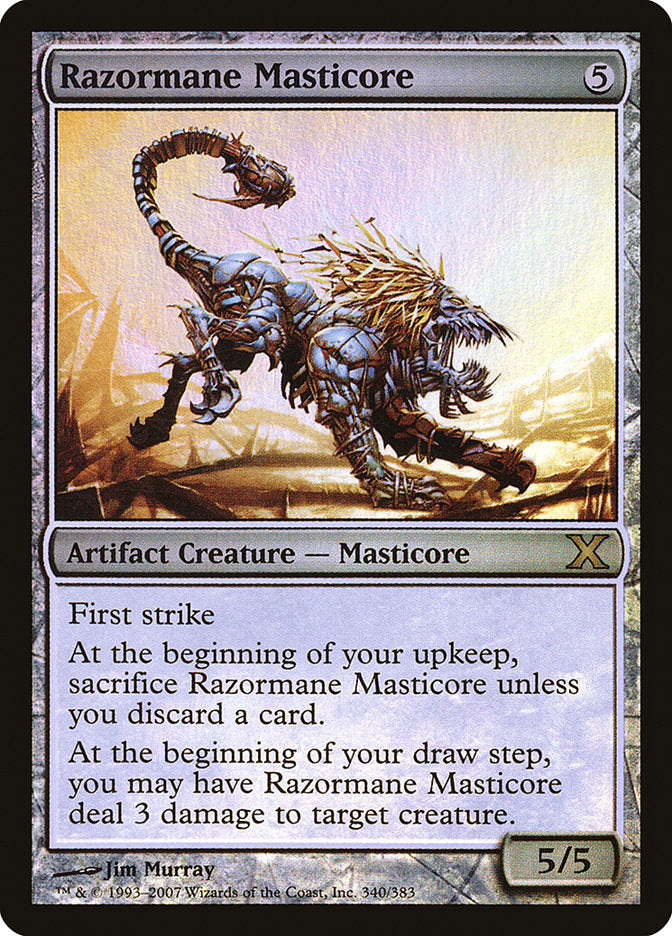 Razormane Masticore (Premium Foil) [Tenth Edition] | Pegasus Games WI