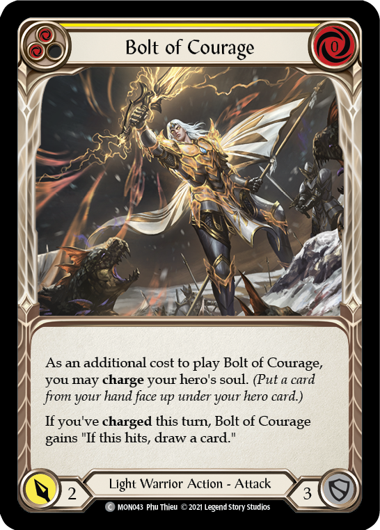 Bolt of Courage (Yellow) [MON043] 1st Edition Normal | Pegasus Games WI