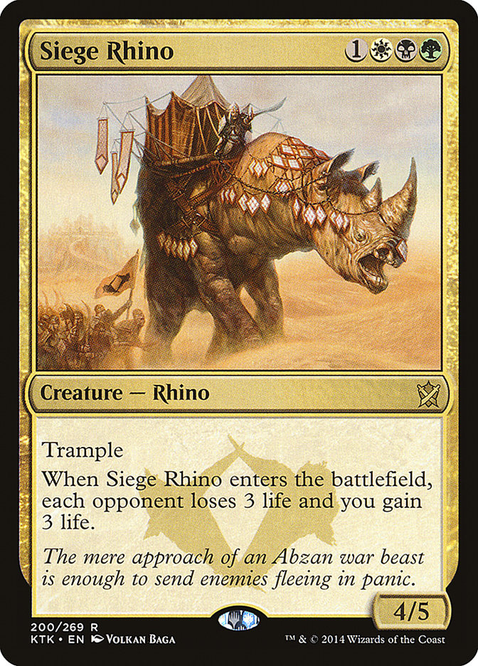 Siege Rhino [Khans of Tarkir] | Pegasus Games WI