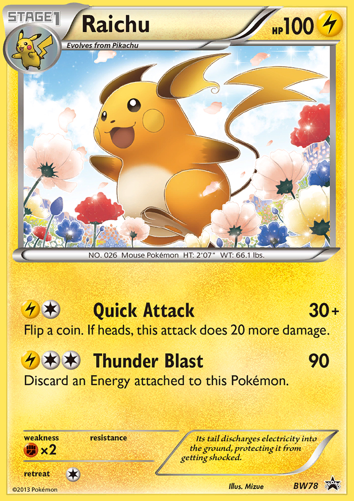 Raichu (BW78) [Black & White: Black Star Promos] | Pegasus Games WI