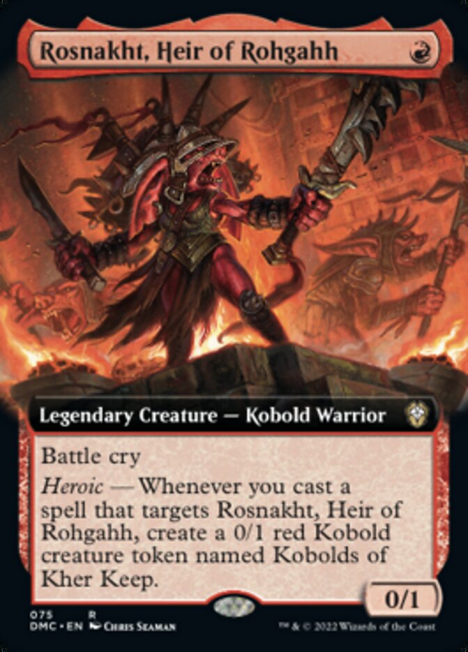 Rosnakht, Heir of Rohgahh (Extended Art) [Dominaria United Commander] | Pegasus Games WI