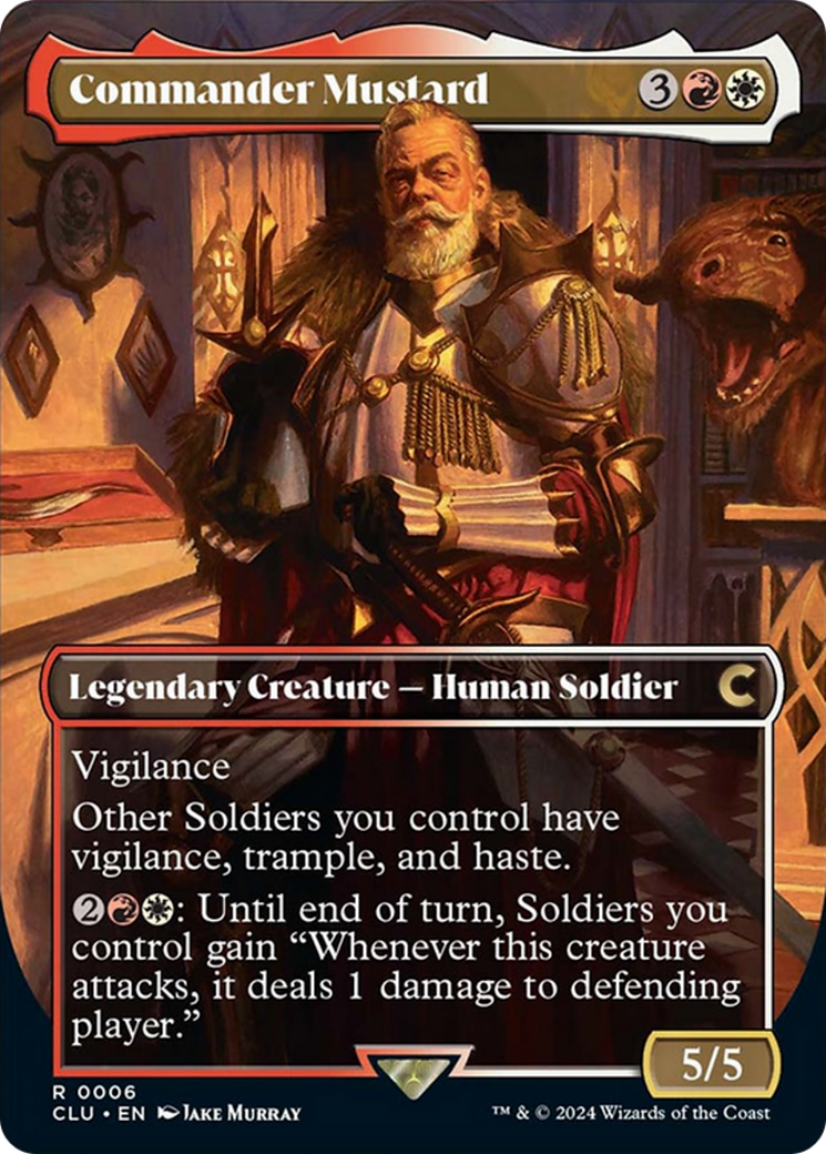 Commander Mustard (Borderless) [Ravnica: Clue Edition] | Pegasus Games WI