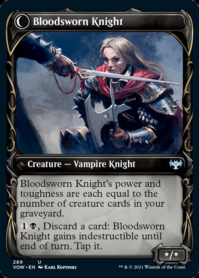 Bloodsworn Squire // Bloodsworn Knight (Showcase Fang Frame) [Innistrad: Crimson Vow] | Pegasus Games WI