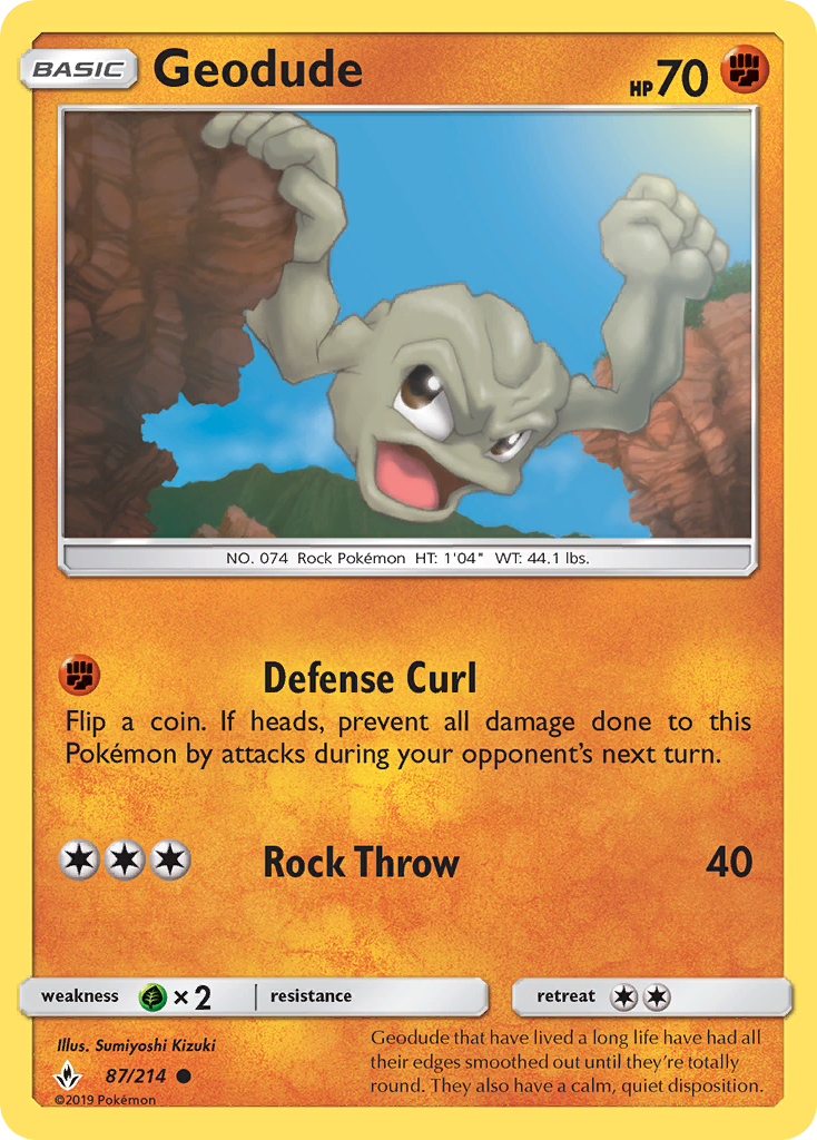 Geodude (87/214) [Sun & Moon: Unbroken Bonds] | Pegasus Games WI