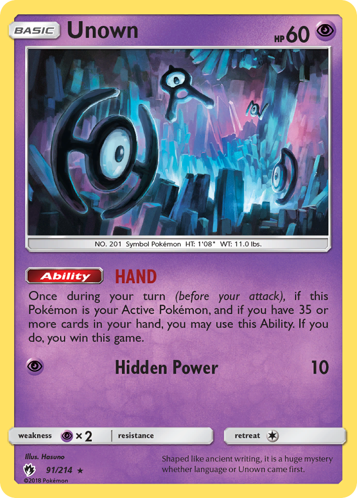 Unown (91/214) [Sun & Moon: Lost Thunder] | Pegasus Games WI