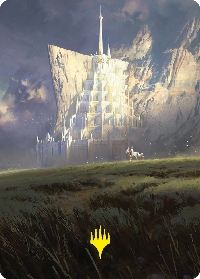 Minas Tirith Art Card (Gold-Stamped Signature) [The Lord of the Rings: Tales of Middle-earth Art Series] | Pegasus Games WI