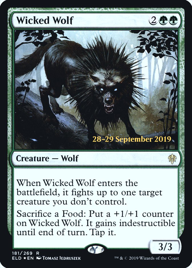 Wicked Wolf [Throne of Eldraine Prerelease Promos] | Pegasus Games WI