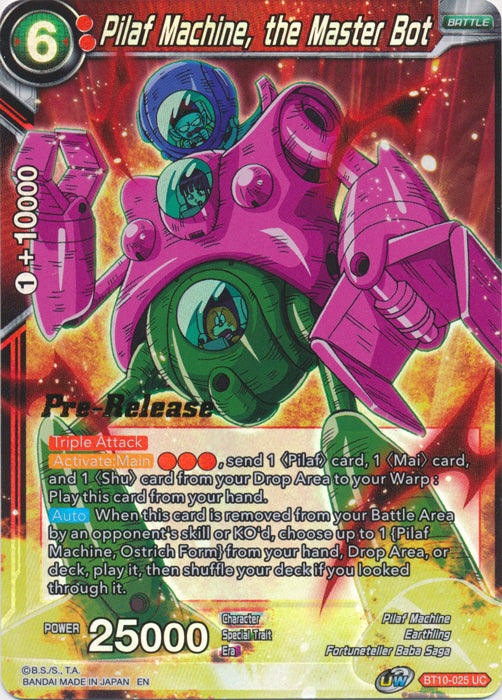 Pilaf Machine, the Master Bot (BT10-025) [Rise of the Unison Warrior Prerelease Promos] | Pegasus Games WI