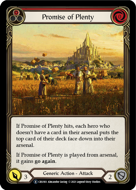 Promise of Plenty (Red) [CRU183] Unlimited Normal | Pegasus Games WI