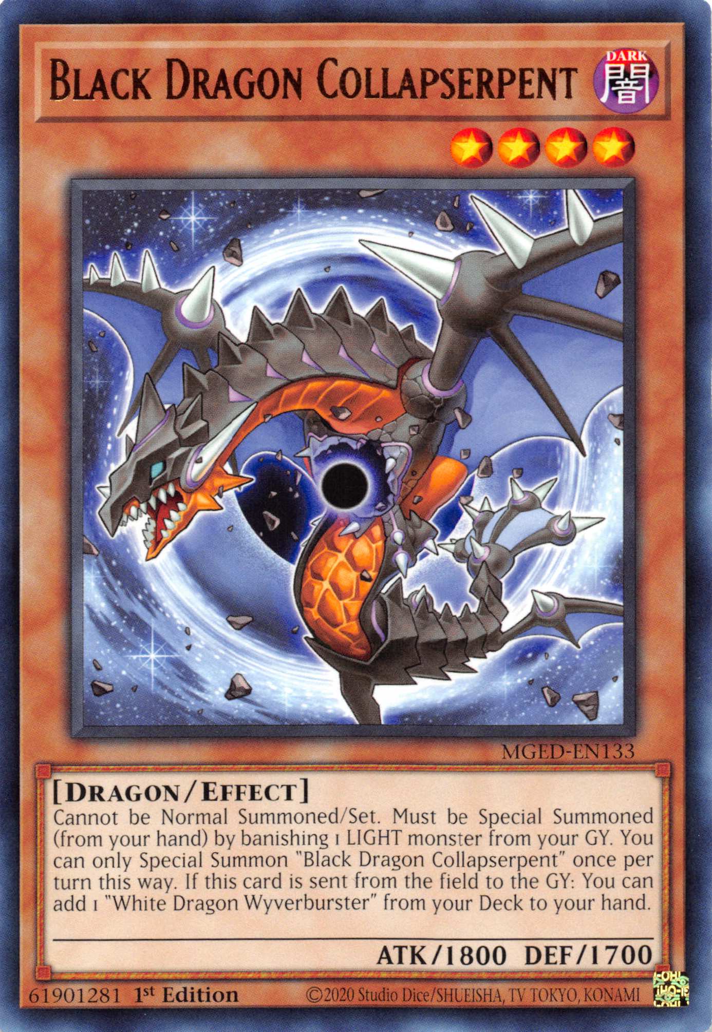 Black Dragon Collapserpent [MGED-EN133] Rare | Pegasus Games WI