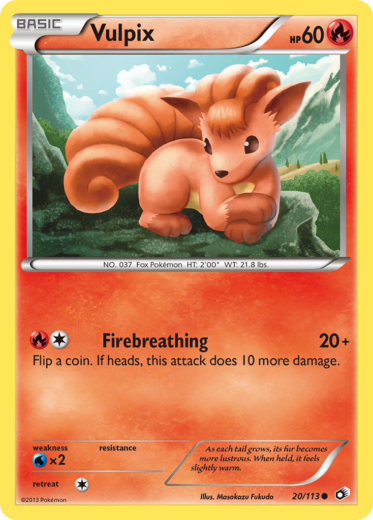 Vulpix (20/113) [Black & White: Legendary Treasures] | Pegasus Games WI