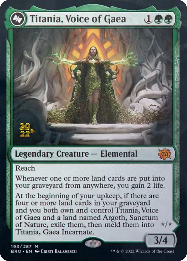 Titania, Voice of Gaea [The Brothers' War Prerelease Promos] | Pegasus Games WI
