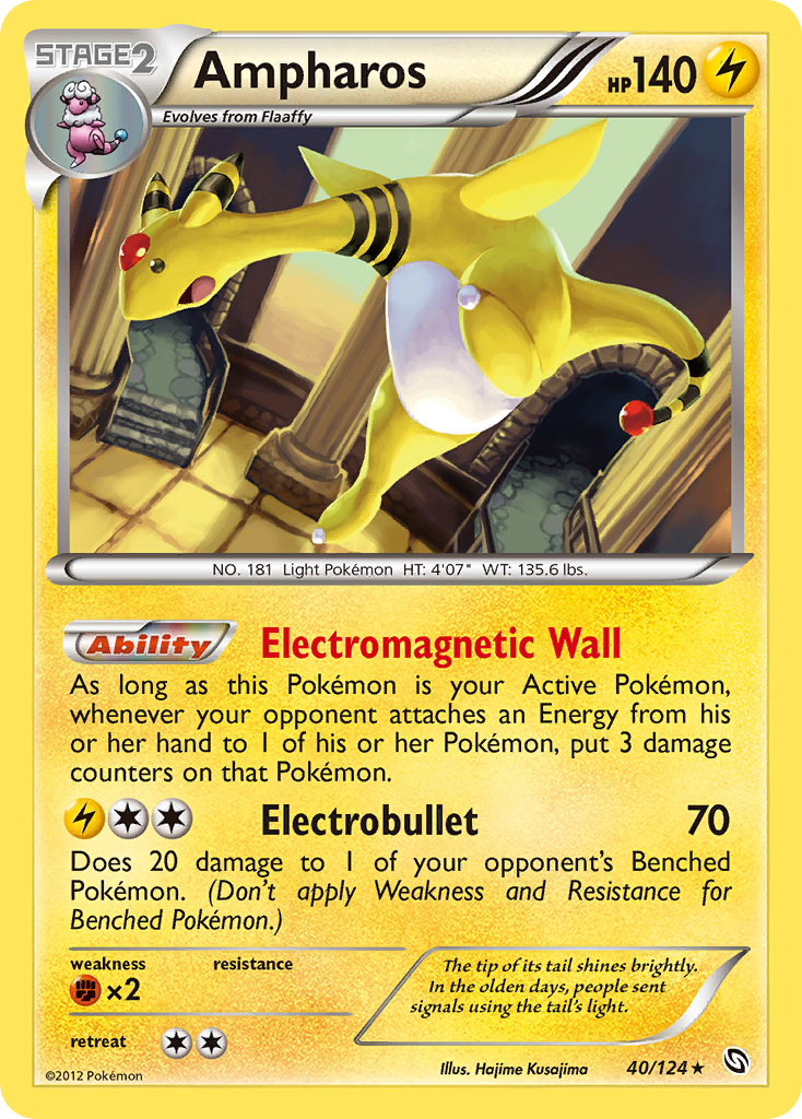 Ampharos (40/124) [Black & White: Dragons Exalted] | Pegasus Games WI