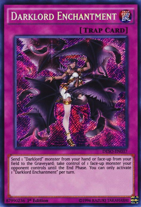 Darklord Enchantment [DESO-EN037] Secret Rare | Pegasus Games WI