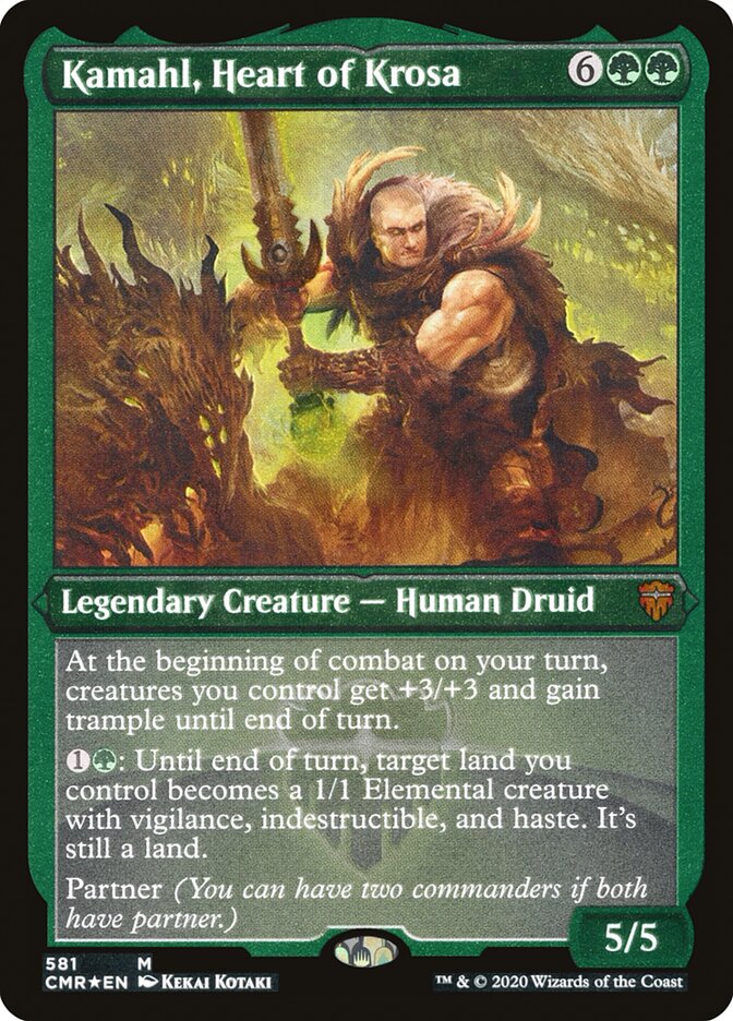 Kamahl, Heart of Krosa (Etched) [Commander Legends] | Pegasus Games WI