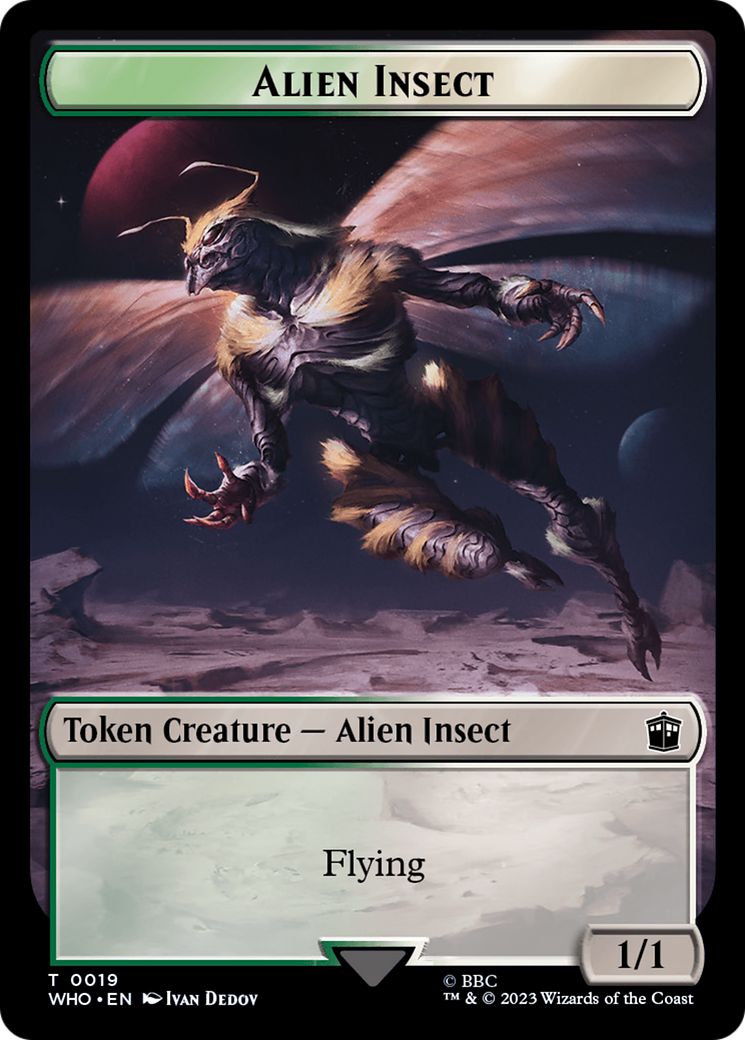 Copy // Alien Insect Double-Sided Token [Doctor Who Tokens] | Pegasus Games WI