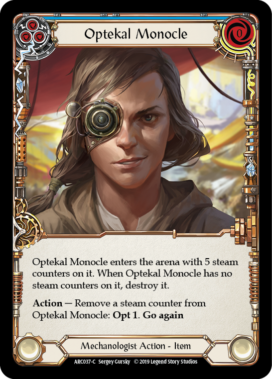 Optekal Monocle [ARC037-C] 1st Edition Rainbow Foil | Pegasus Games WI