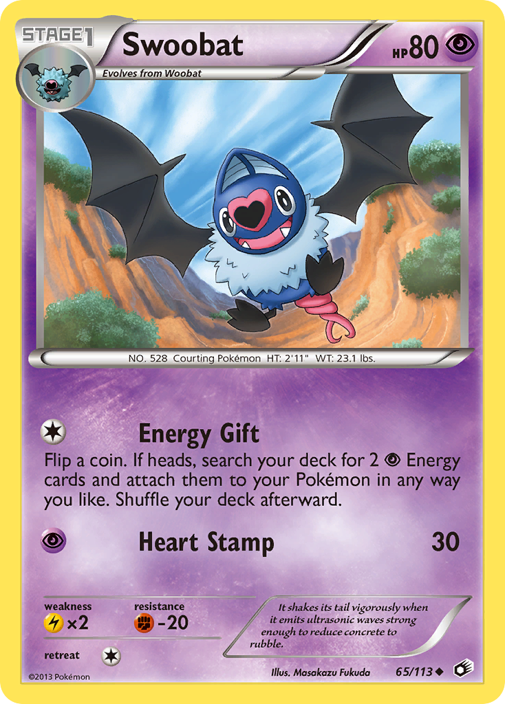 Swoobat (65/113) [Black & White: Legendary Treasures] | Pegasus Games WI