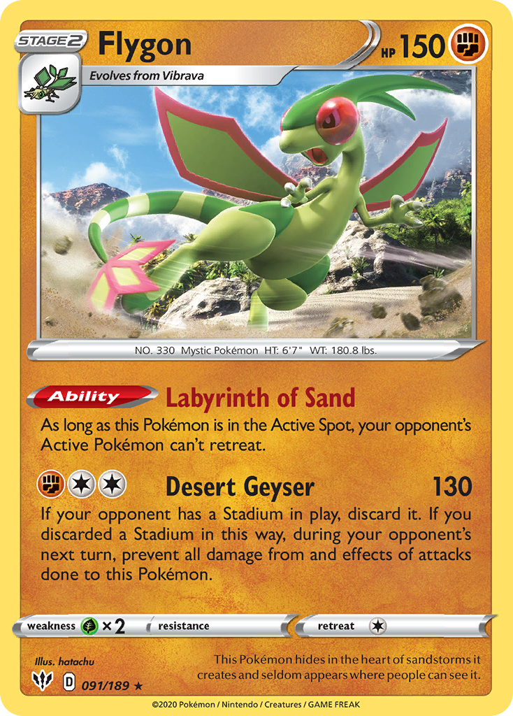 Flygon (091/189) [Sword & Shield: Darkness Ablaze] | Pegasus Games WI