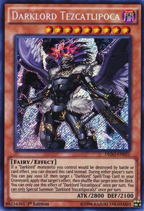 Darklord Tezcatlipoca [DESO-EN031] Secret Rare | Pegasus Games WI