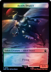 Alien // Alien Insect Double-Sided Token (Surge Foil) [Doctor Who Tokens] | Pegasus Games WI