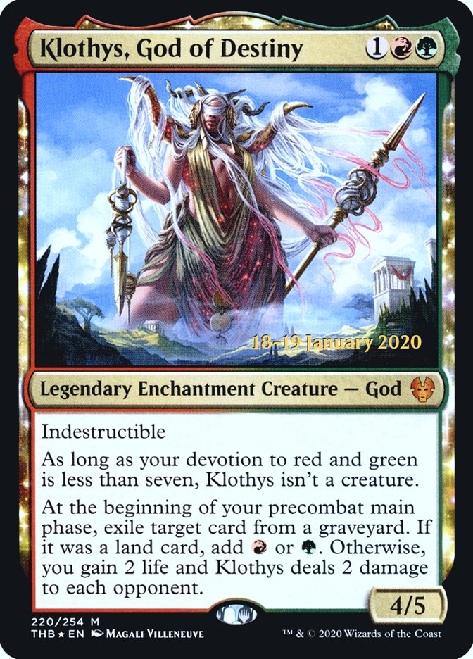 Klothys, God of Destiny [Theros Beyond Death Prerelease Promos] | Pegasus Games WI