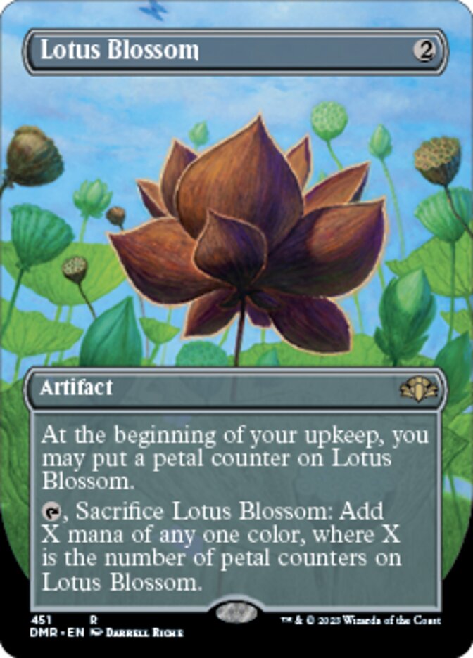 Lotus Blossom (Borderless Alternate Art) [Dominaria Remastered] | Pegasus Games WI