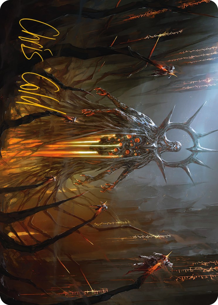 Solphim, Mayhem Dominus Art Card (Gold-Stamped Signature) [Phyrexia: All Will Be One Art Series] | Pegasus Games WI