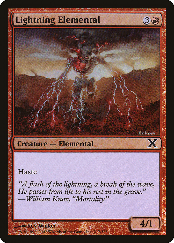 Lightning Elemental (Premium Foil) [Tenth Edition] | Pegasus Games WI