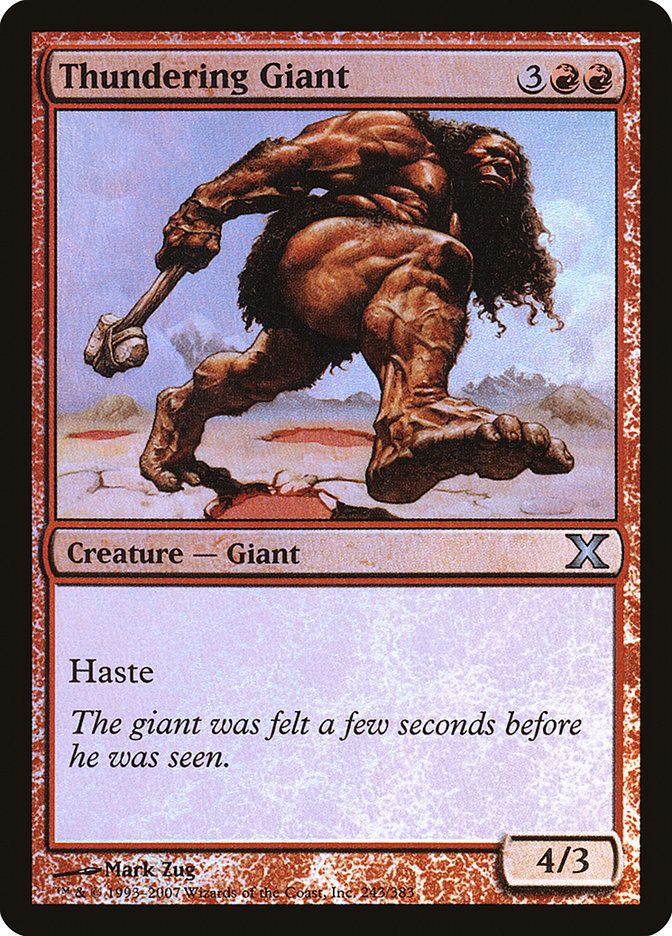 Thundering Giant (Premium Foil) [Tenth Edition] | Pegasus Games WI